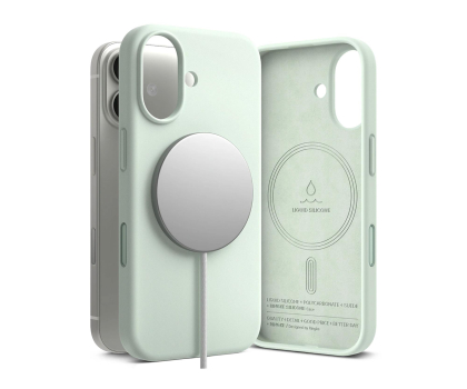 Etui / obudowa na smartfona Ringke Silicone Magnetic Magsafe do Iphone 17 Soft Mint